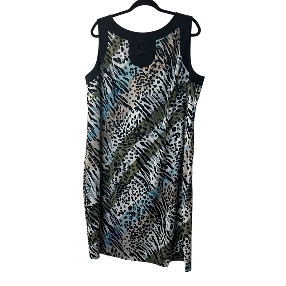 Dressbarn Sleeveless Animal Print Dress Sz 18